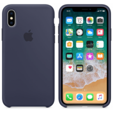 iPhone X/XS Silicone Case Темно Синий - Купить Apple iPhone (Айфон) по низкой цене