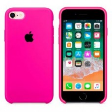 iPhone 7/8/SE 2020 Silicone Case Barbie pink с черным яблоком