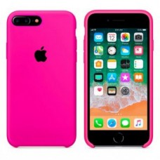 iPhone 7 Plus/8 Plus Silicone Case Barbie pink с черным яблоком - Купить Apple iPhone (Айфон) по низкой цене